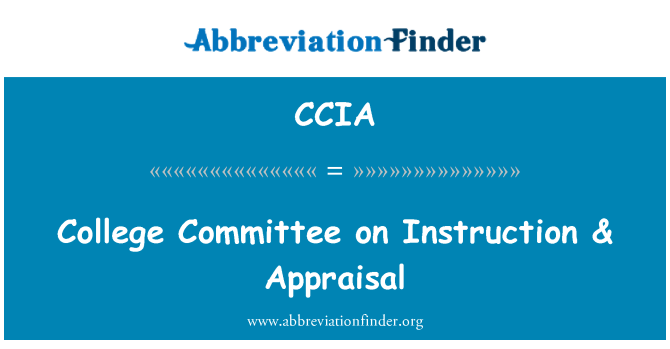 CCIA: ہدایات & تخمینے پر کالج کمیٹی