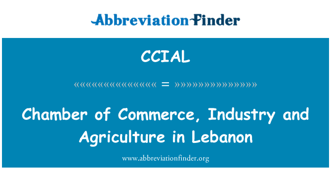 CCIAL: Câmara de comércio, indústria e agricultura no Líbano