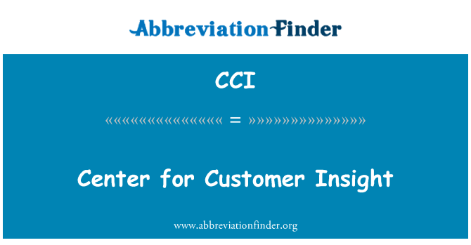 CCI: Zentrum für Customer Insight