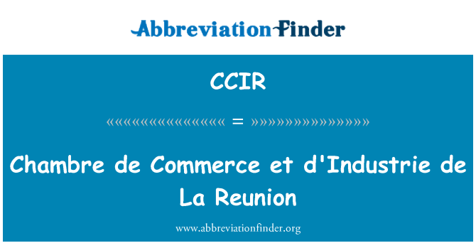 CCIR: Chambre de Commerce et d'Industrie de La Reunion