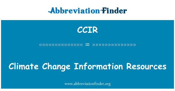 CCIR: 气候变化信息资源