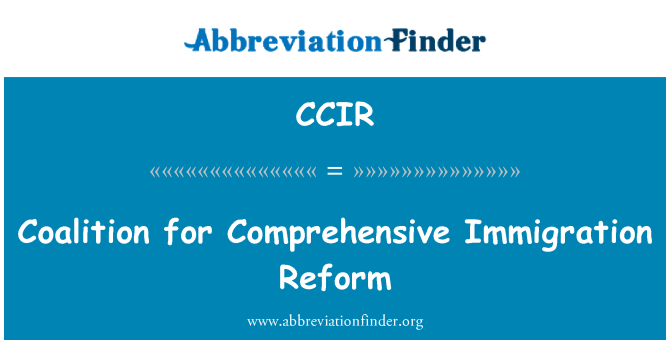 CCIR: Glymblaid ar gyfer diwygio mewnfudo cynhwysfawr