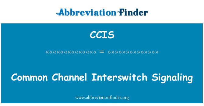 CCIS: Memberi isyarat Interswitch saluran biasa