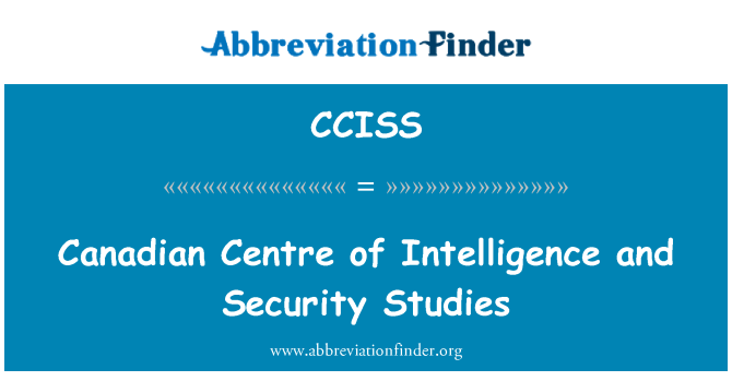 CCISS: Pusat Pengajian Keselamatan dan perisikan