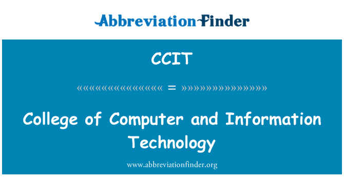 CCIT: 大学的计算机技术和信息技术