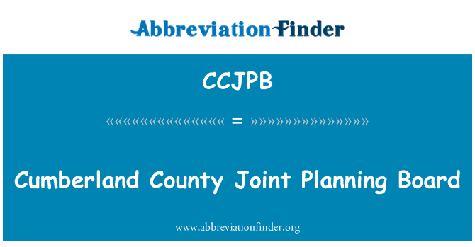CCJPB: Cumberland County Joint planejamento Board