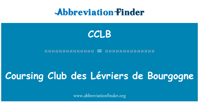 CCLB: Coursing Club des Lévriers de Bourgogne