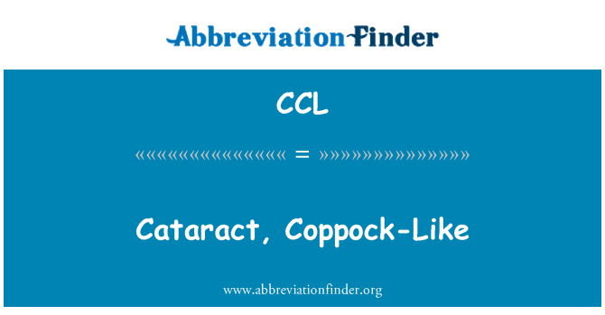 CCL: Katarak, Coppock tankou