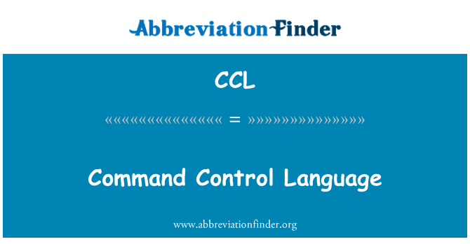 CCL: Limba de Control comandă
