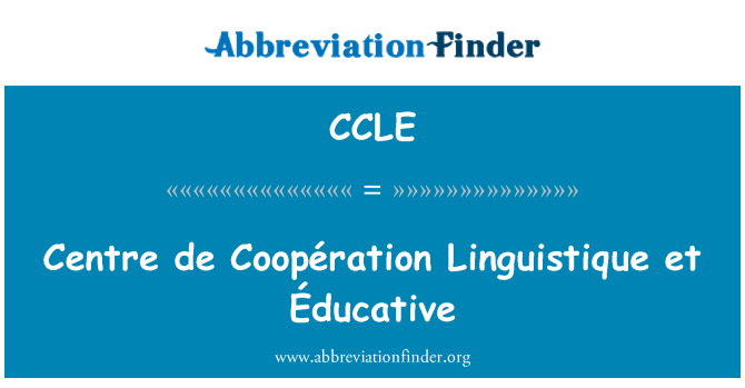 CCLE: Centra de Coopération Linguistique et Éducative