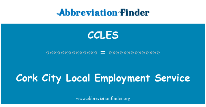 CCLES: Cork City lokalen Arbeitsvermittlung