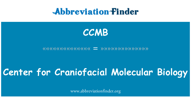 CCMB: Centrum pro kraniofaciální molekulární biologie
