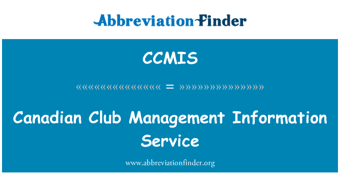 CCMIS: Servizz informazzjoni tal-ġestjoni ta ' Club Kanadiż