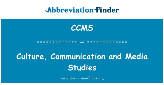 CCMS: Kultur, kommunikasjon og Media Studies