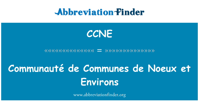 CCNE: เทศบาลใน Communauté de de Noeux et สภาพแวดล้อม