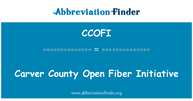 CCOFI: Carver County Open Fiber initiatief