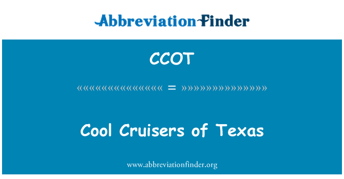 CCOT: Cool croiseurs de Texas