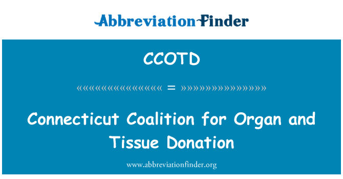 CCOTD: Connecticut Koalícia pre Organ a darcovstva tkanív