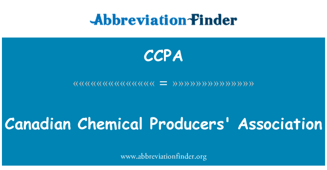 CCPA: Canadian Chemical Producers' Association