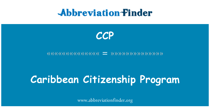 CCP: Caribbean Citizenship Program