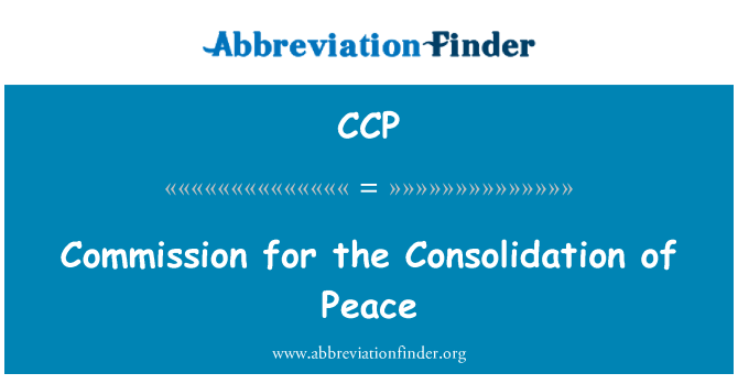 CCP: Komisyon an pou Consolidation de pè