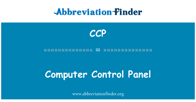 CCP: Computer Control Panel