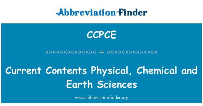 CCPCE: Tok vsebine fizikalnih, kemijskih in zemljepis