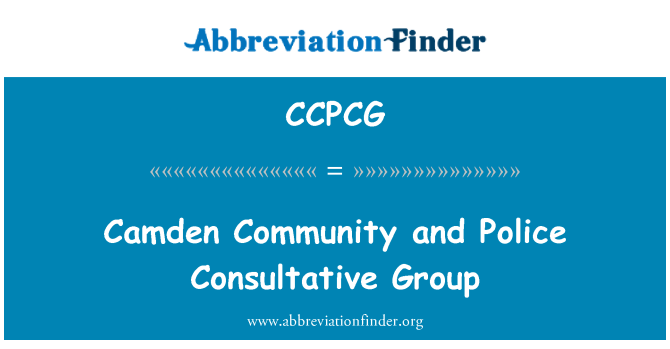 CCPCG: Grupo Consultivo de Camden Comunidade e polícia