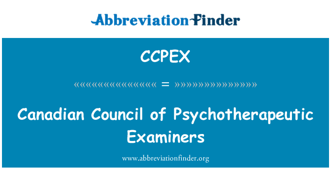 CCPEX: Konsèy Kanadyen de Psychotherapeutic Examinateurs