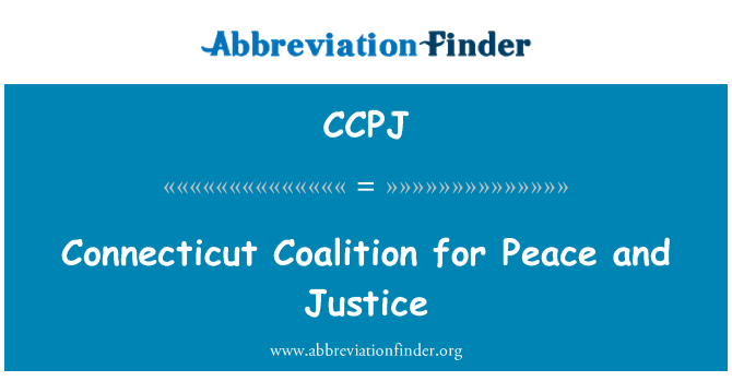 CCPJ: Connecticut Koalisi untuk perdamaian dan keadilan