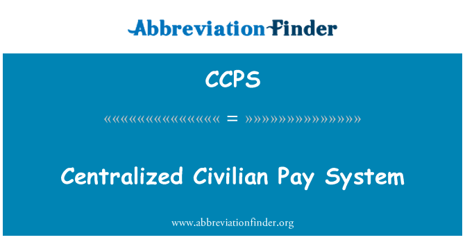 CCPS: Centralizirano civilno plačnega sistema