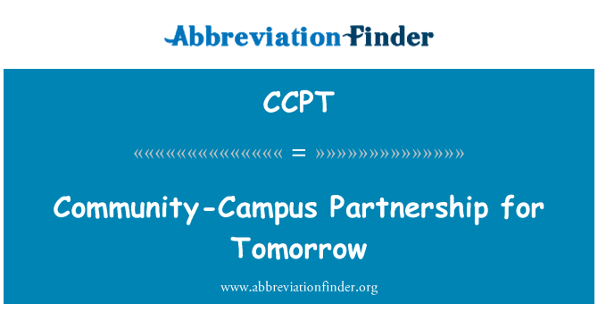 CCPT: Community-Campus Partnership for Tomorrow