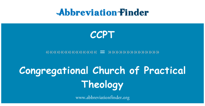 CCPT: Teologia Congregational Church de pràctiques