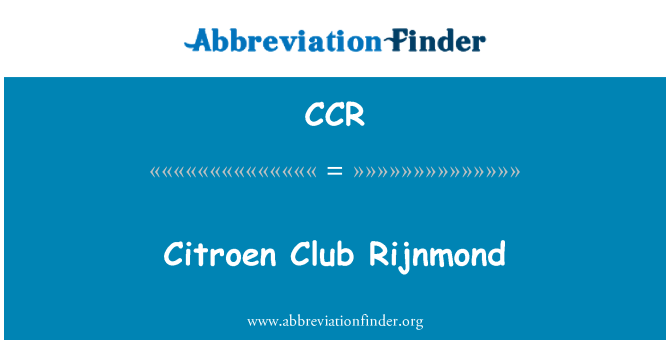 CCR: Clwb Citroen Rijnmond