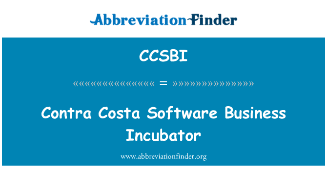 CCSBI: Contra Costa tarkvara ettevõtlusinkubaator