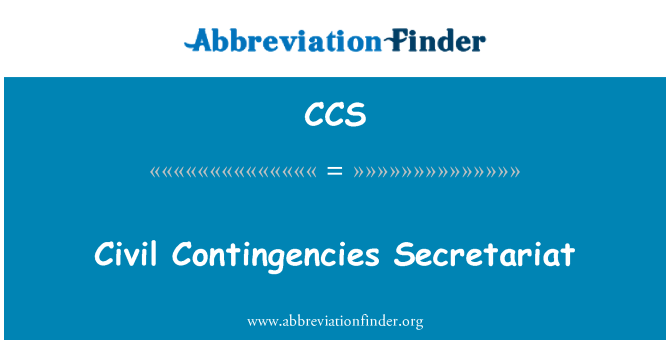 CCS: Secretaría civil de contingencias