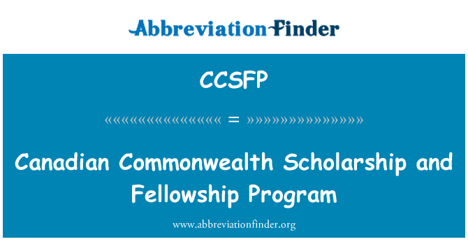 CCSFP: Kanada Commonwealth beasiswa dan Fellowship Program