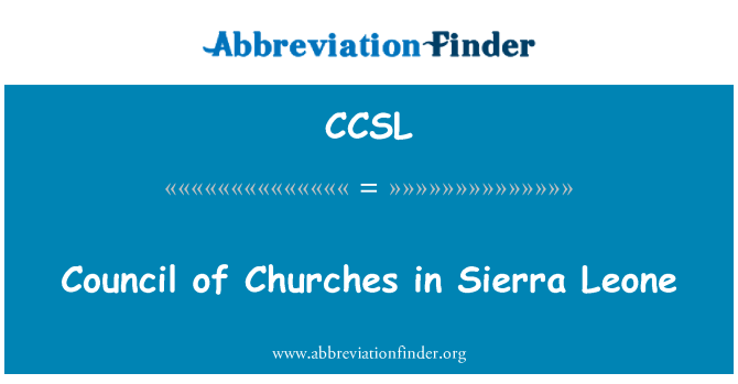 CCSL: Council of Churches in Sierra Leone