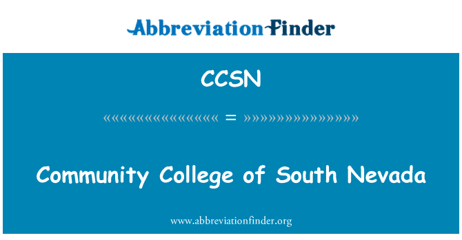 CCSN: Společenství College Jižní Nevada