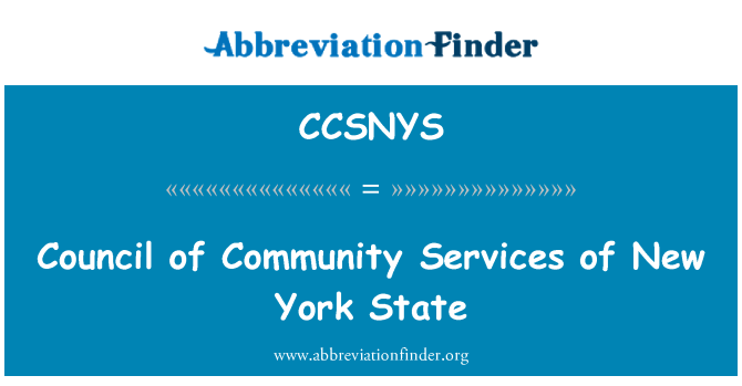 CCSNYS: Consejo de servicios comunitarios del estado de Nueva York