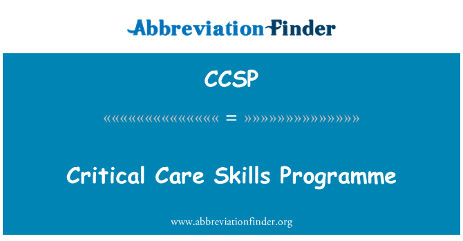 CCSP: Programme de compétences de soins intensifs
