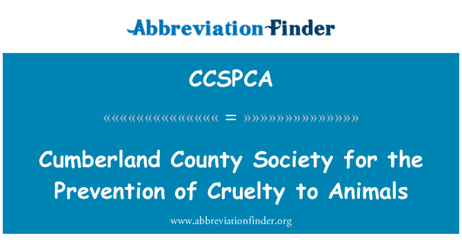 CCSPCA: Cumberland County toplum için önleme Cruelty to Animals