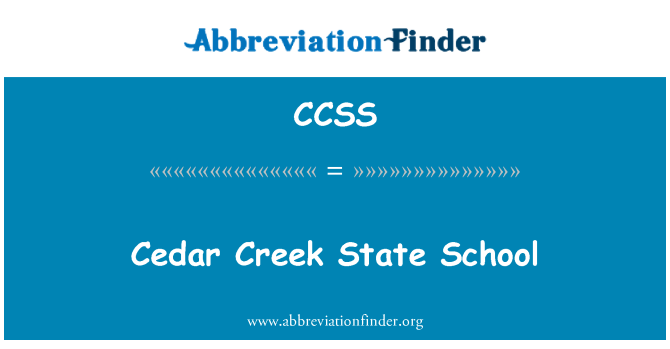CCSS: โรงเรียนเซดาร์ครีกรัฐ