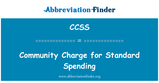 CCSS: Community Charge for Standard Spending