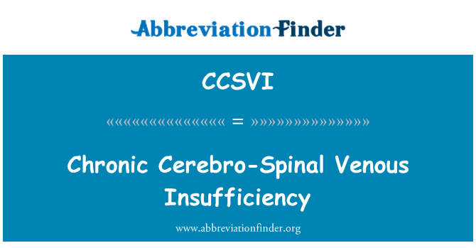 CCSVI: क्रोनिक शिरापरक कमी Cerebro रीढ़ की