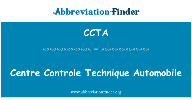 CCTA: Centre Controle Technique Automobile