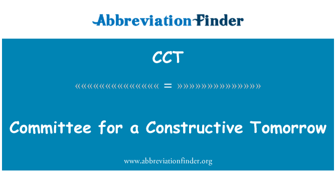 CCT: Committee for a Constructive Tomorrow