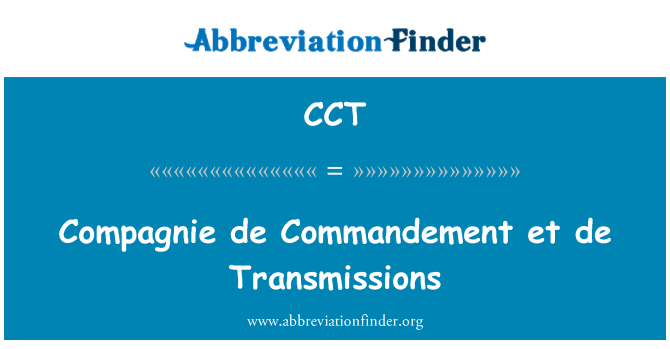 CCT: Compagnie de Commandement et de Getriebe