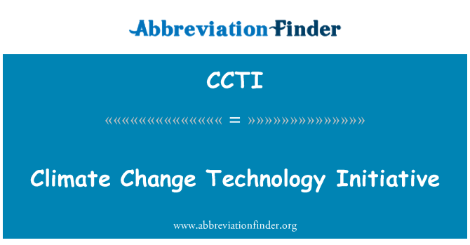 CCTI: Technologie iniciativu o změně klimatu