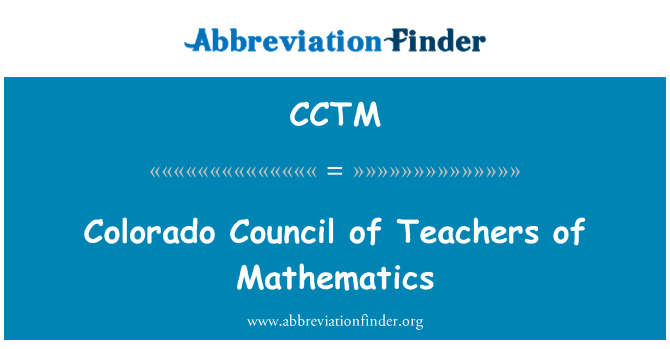 CCTM: Colorado Sveta učiteljev matematike